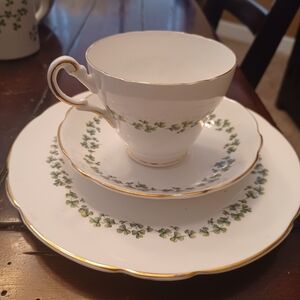 Shamrock Tea Cup And Plate Set Regency Made In England